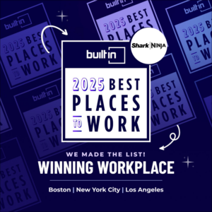 Built In Best Places to Work Badge, Built In Names SharkNinja a 2025 Best Place to Work